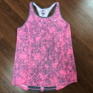 Nike women’s dri fit tank top pink Medium
